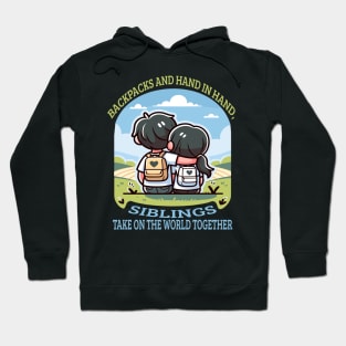 World Explorers: Siblings Adventure Together Hoodie